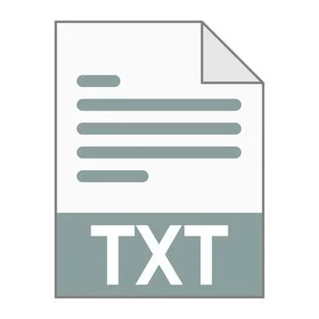 Modern flat design of TXT file icon for web Stock Illustration