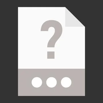 Modern flat design of unknown format file icon for web Stock Illustration