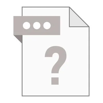 Modern flat design of unknown format file icon for web Stock Illustration