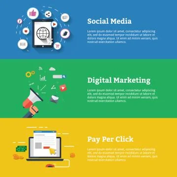 Modern flat design vector illustration banner concept for web and infographic. Stock Illustration