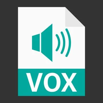 Modern flat design of VOX file icon for web Stock Illustration