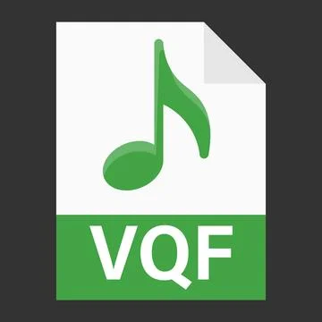 Modern flat design of VQF file icon for web Stock Illustration