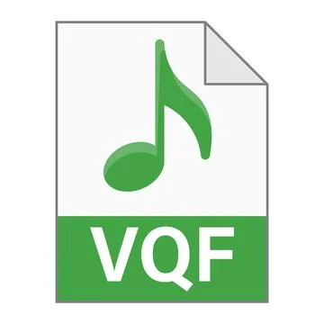 Modern flat design of VQF file icon for web Stock Illustration