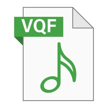 Modern flat design of VQF file icon for web Stock Illustration