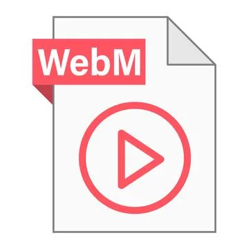 Modern flat design of WebM file icon for web Illustrazione stock