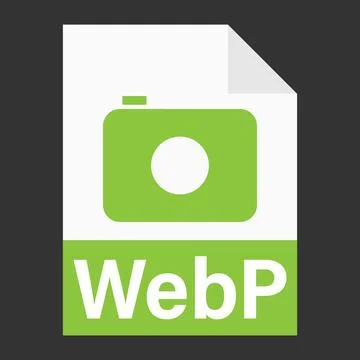 Modern flat design of WebP file icon for web Stock-Illustration