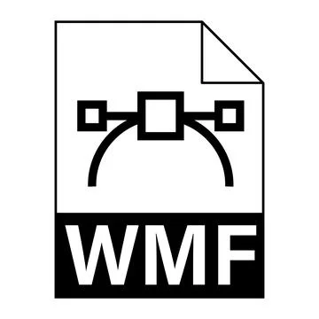 Modern flat design of WMF file icon for web Stock Illustration