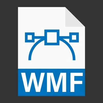 Modern flat design of WMF file icon for web Illustrazione stock