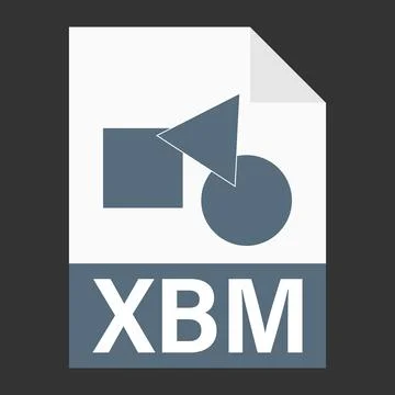 Modern flat design of XBM file icon for web Stock Illustration
