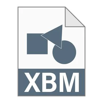 Modern flat design of XBM file icon for web Illustrazione stock