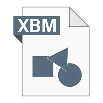 Modern flat design of XBM file icon for web Stock Illustration