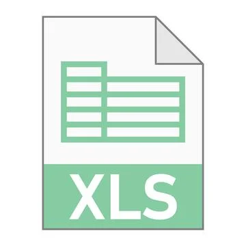 Modern flat design of XLS file icon for web Stock Illustration