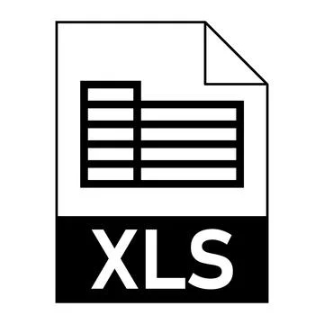 Modern flat design of XLS file icon for web Stock Illustration