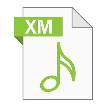 Modern flat design of XM file icon for web Illustrazione stock