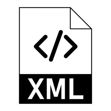 Modern flat design of XML file icon for web Illustrazione stock