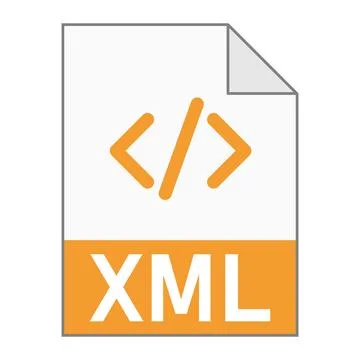 Modern flat design of XML file icon for web Stock Illustration