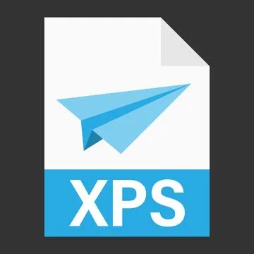 Modern flat design of XPS file icon for web Stock Illustration