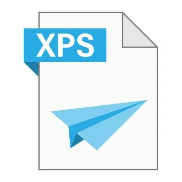 Modern flat design of XPS file icon for web Stock Illustration