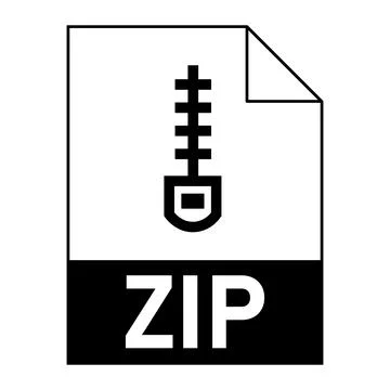 Modern flat design of ZIP archive file icon for web Stock Illustration