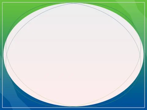 Modern Flat Empty Circle With White Frame On Green-Blue Gradient Background Illustrazione stock