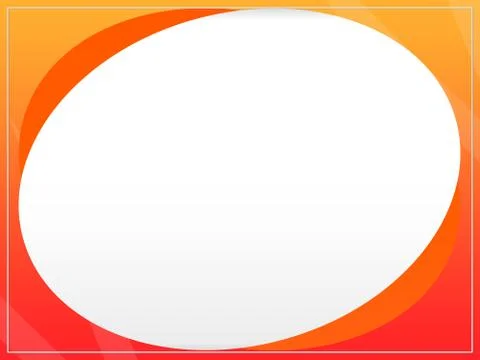 Modern Flat Empty Circle With White Frame On Orange-Yellow Gradient Background Illustrazione stock