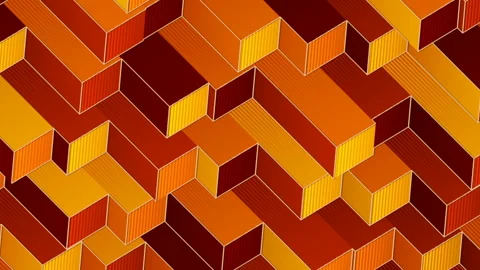 Modern flat geometric abstract pattern. Seamless loop animation. 3d rendering HD Stock Footage 118384198