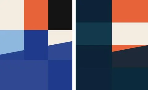 Modern flat geometric grid pattern with colorful square shapes for digital .. イラスト素材