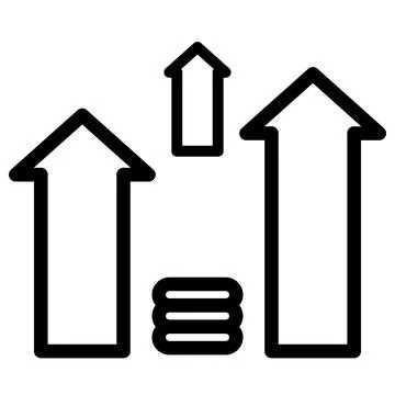 Modern flat icon showing growth and upward progress in business analytics Stock Illustration