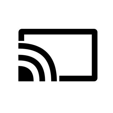 Modern flat icon of smart tv with wireless signal for streaming devices Stock Illustration