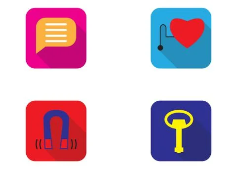 Modern flat icons Stock Illustration