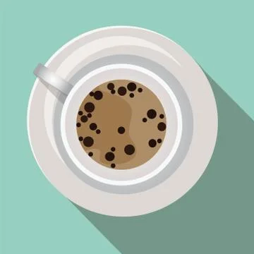 Modern flat icons with long shadow effect in stylish colors. Stock Illustration