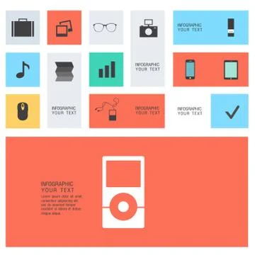 Modern flat icons vector collection Stock Illustration