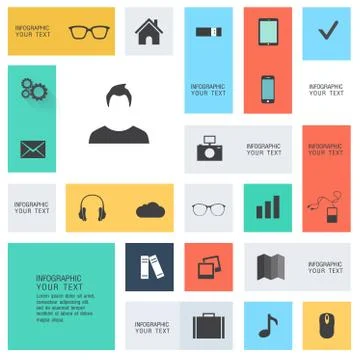 Modern flat icons vector collection Stock Illustration