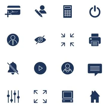 Modern flat icons vector collection. Interface elements, business and office  Stock Illustration