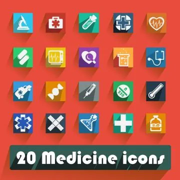 Modern flat icons vector Illustrazione stock