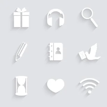 Modern flat icons vector Stock Illustration