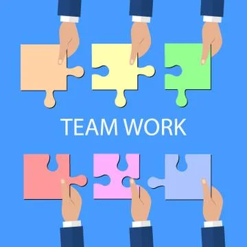 Modern Flat Illustration of Teamwork to reach goal Illustrazione stock