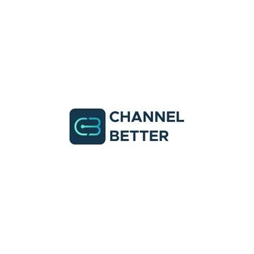 Modern flat initial C CHANNEL BETTER logo design Stock Illustration