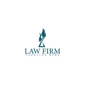 Modern flat initial L LAW FIRM justice logo design Stock Illustration