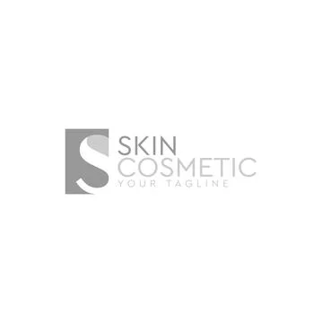 Modern flat initial S Skin Cosmetic logo design Illustrazione stock