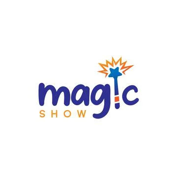 Modern flat letter MAGIC SHOW star logo design Stock-Illustration
