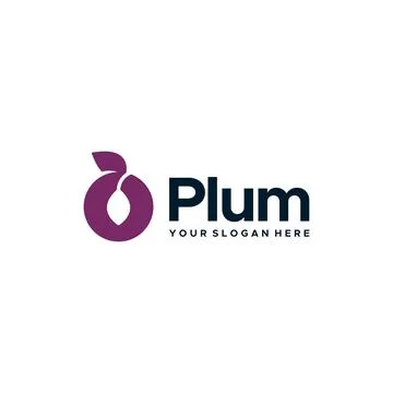 Modern flat letter mark DOTPLUM logo design Stock Illustration