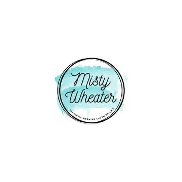 Modern flat letter mark MISTY WHEATER logo design Stock Illustration