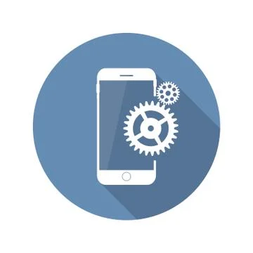 Modern Flat Mobile Icon Vector Illustration Stock Illustration