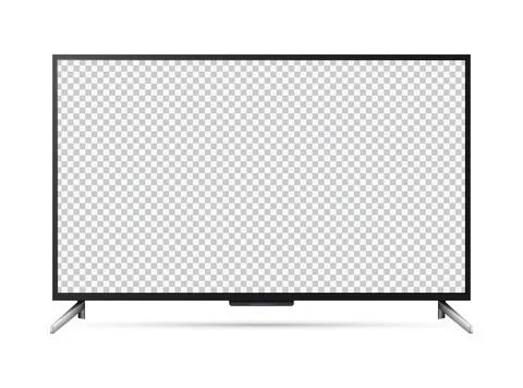 Modern flat screen television with blank empty screen Stock Illustration
