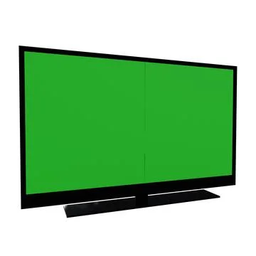 Modern flat screen television isolated on a white background Stock Illustration