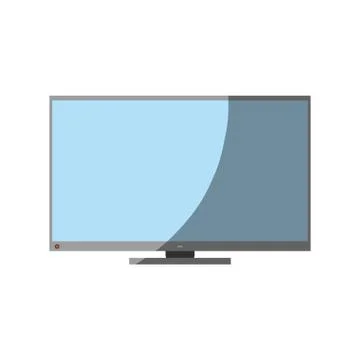 Modern flat screen tv icon image Illustrazione stock