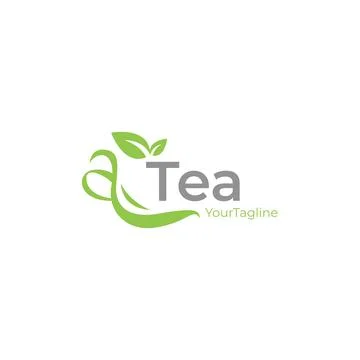 Modern flat simple design TEA healthy logo design Stock Illustration