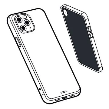 Modern Flat Smartphone Device Icon Stock Illustration