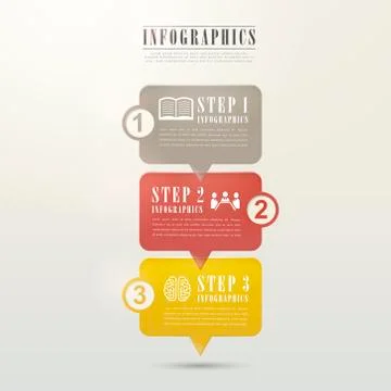 Modern flat speech bubble infographic elements Stockillustratie